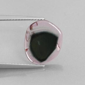 Tormalina naturale bicolore da 3,22 ct, forma fantasia, trasparente