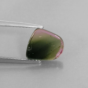 Tormalina naturale multicolore da 2,24 ct, trasparente, trasparente/traslucido