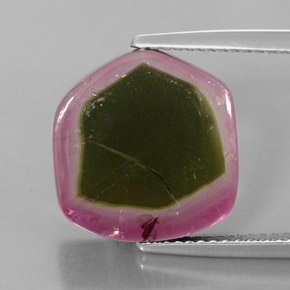Tormalina naturale multicolore da 8,46 ct, trasparente, trasparente/traslucido