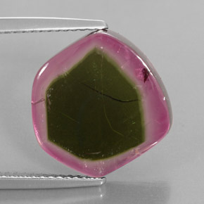 Tormalina naturale multicolore da 8,46 ct, trasparente, trasparente/traslucido