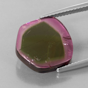 Tormalina naturale multicolore da 8,46 ct, trasparente, trasparente/traslucido