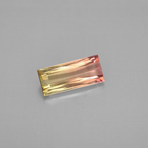 Tormalina naturale multicolore da 1,02 ct, baguette, VVS