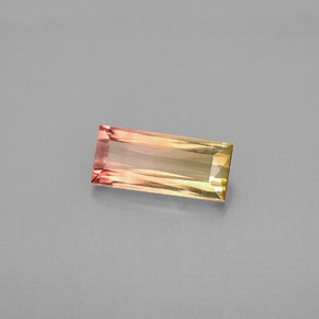 Tormalina naturale multicolore da 1,02 ct, baguette, VVS