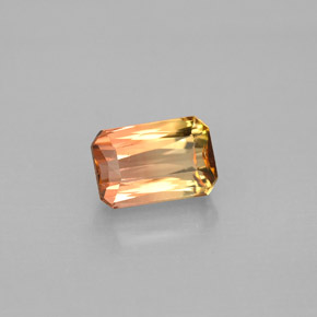 Tormalina naturale multicolore da 1,59 ct, taglio smeraldo, VS