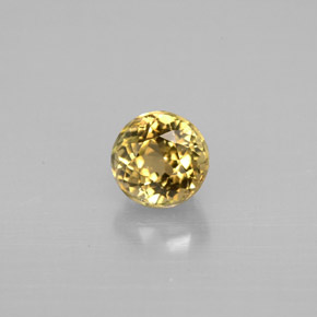 Tormalina naturale giallo da 0,90 ct, taglio rotondo, VVS