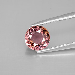 Tormalina naturale rosa da 1,06 ct, taglio rotondo, VVS