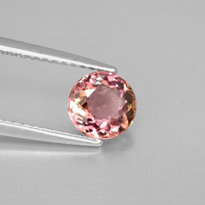Tormalina naturale rosa da 1,06 ct, taglio rotondo, VVS