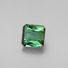 Tormalina naturale verde da 1,58 ct, taglio smeraldo, VVS-VS