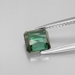 Tormalina naturale verde da 1,58 ct, taglio smeraldo, VVS-VS