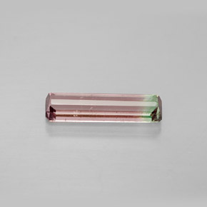 Tormalina naturale multicolore da 1,68 ct, taglio smeraldo, VVS-VS