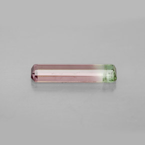 Tormalina naturale multicolore da 1,36 ct, taglio smeraldo, VS