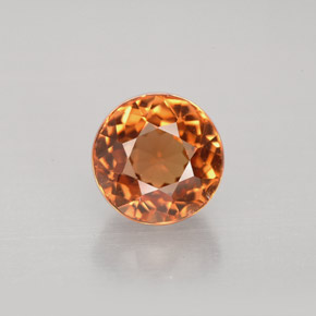 Tormalina naturale arancione da 1,74 ct, taglio rotondo, VVS-VS