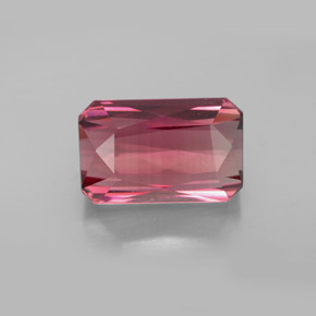 Tormalina naturale rosa da 4,77 ct, taglio smeraldo, VVS