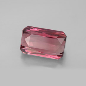 Tormalina naturale rosa da 4,77 ct, taglio smeraldo, VVS
