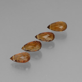 Tormalina naturale arancione da  ct, briolette, VVS