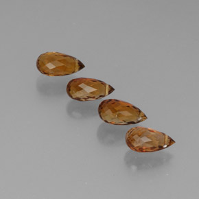 Tormalina naturale arancione da  ct, briolette, VVS