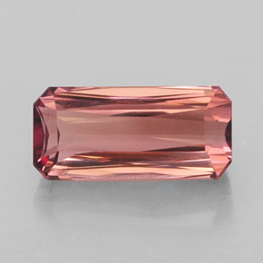 Tormalina naturale rosa da 3,29 ct, taglio smeraldo, IF