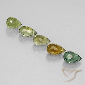 Gemme di Tormalina Multicolore naturale da 2.45 ct, Taglio briolette, VVS-VS