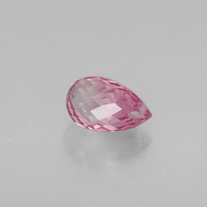 Tormalina naturale rosa da 0,74 ct, briolette, VS