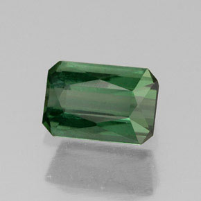 Tormalina naturale verde da 0,75 ct, taglio smeraldo, VVS-VS