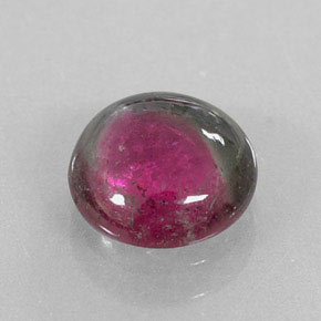Tormalina naturale multicolore da 1,41 ct, taglio rotondo, traslucido