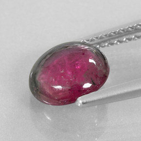 Tormalina naturale multicolore da 1,41 ct, taglio rotondo, traslucido