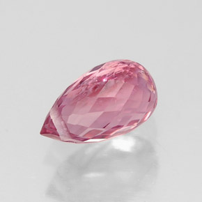 Tormalina naturale rosa da 0,92 ct, briolette, VS