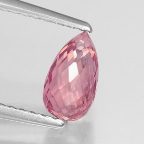 Tormalina naturale rosa da 0,92 ct, briolette, VS