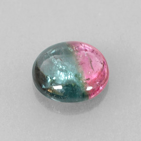 Tormalina naturale multicolore da 1,46 ct, taglio rotondo, trasparente