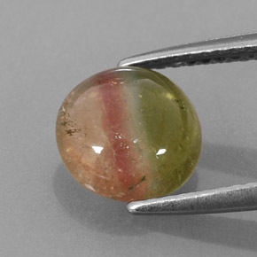Tormalina naturale multicolore da 1,86 ct, trasparente, trasparente/traslucido