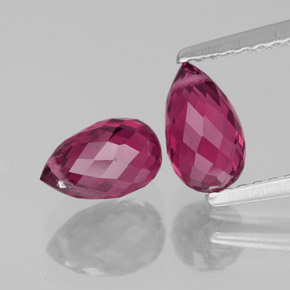 Tormalina naturale rosso da  ct, briolette, VS
