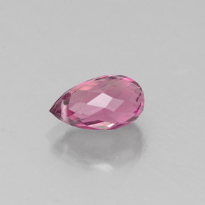 Tormalina naturale rosa da 0,62 ct, briolette, VS