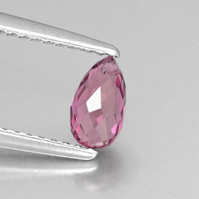 Tormalina naturale rosa da 0,62 ct, briolette, VS