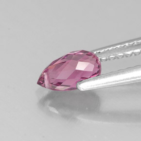 Tormalina naturale rosa da 0,62 ct, briolette, VS