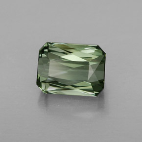 Tormalina naturale verde da 1,88 ct, taglio smeraldo, VVS