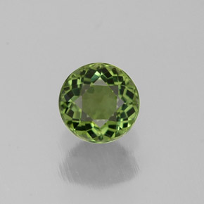 Tormalina naturale verde da 0,84 ct, taglio rotondo, VVS