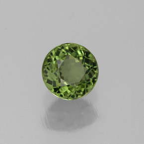 Tormalina naturale verde da 0,84 ct, taglio rotondo, VVS