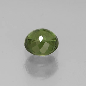 Tormalina naturale verde da 0,84 ct, taglio rotondo, VVS