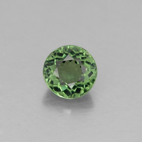 Tormalina naturale verde da 0,69 ct, taglio rotondo, VVS-VS
