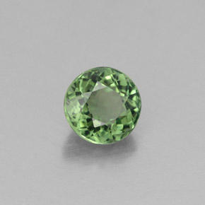 Tormalina naturale verde da 0,69 ct, taglio rotondo, VVS-VS