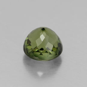 Tormalina naturale verde da 1,30 ct, taglio rotondo, VS