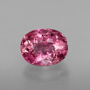 Tormalina naturale rosa da 1,32 ct, taglio ovale, VS