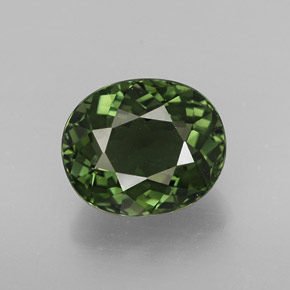 Tormalina naturale verde da 2,05 ct, taglio ovale, VVS-VS