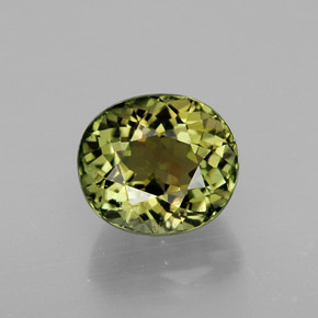 Tormalina naturale verde da 1,98 ct, taglio ovale, VVS-VS