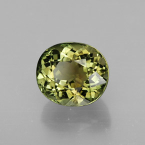Tormalina naturale verde da 1,98 ct, taglio ovale, VVS-VS