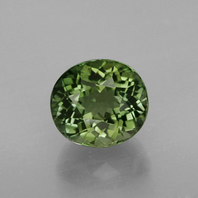 Tormalina naturale verde da 1,94 ct, taglio ovale, VVS