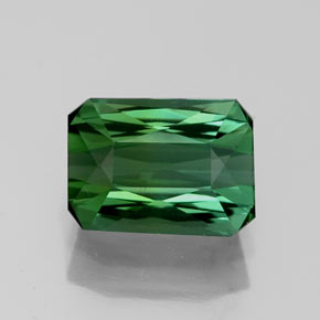 Tormalina naturale verde da 1,41 ct, taglio smeraldo, VVS-VS