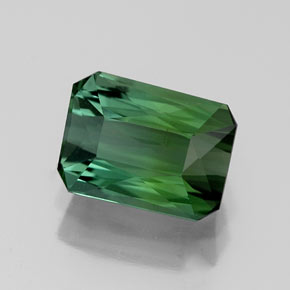 Tormalina naturale verde da 1,41 ct, taglio smeraldo, VVS-VS