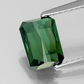 Tormalina naturale verde da 1,41 ct, taglio smeraldo, VVS-VS