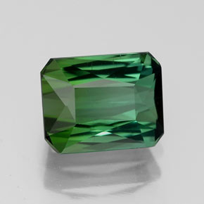 Tormalina naturale verde da 1,67 ct, taglio smeraldo, VVS-VS